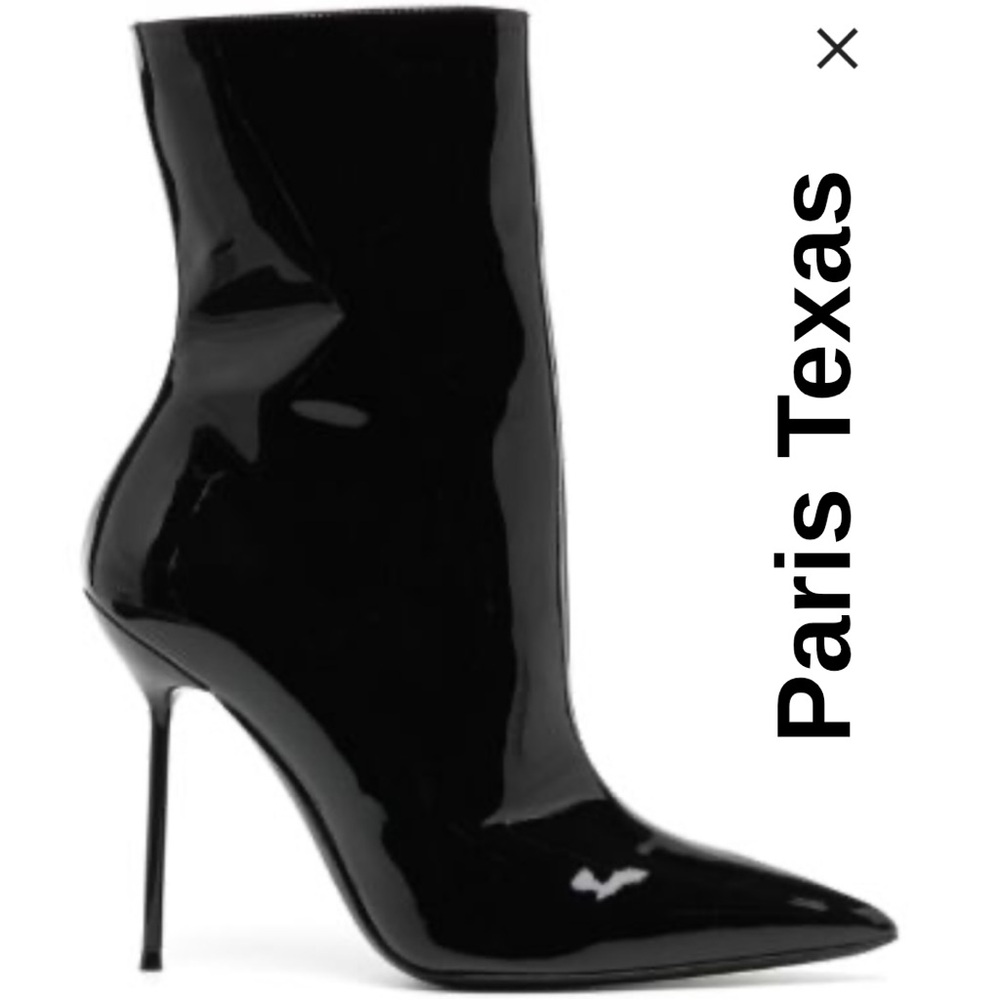 PARIS TEXAS SEXY PATENT ANKLE BOOTS